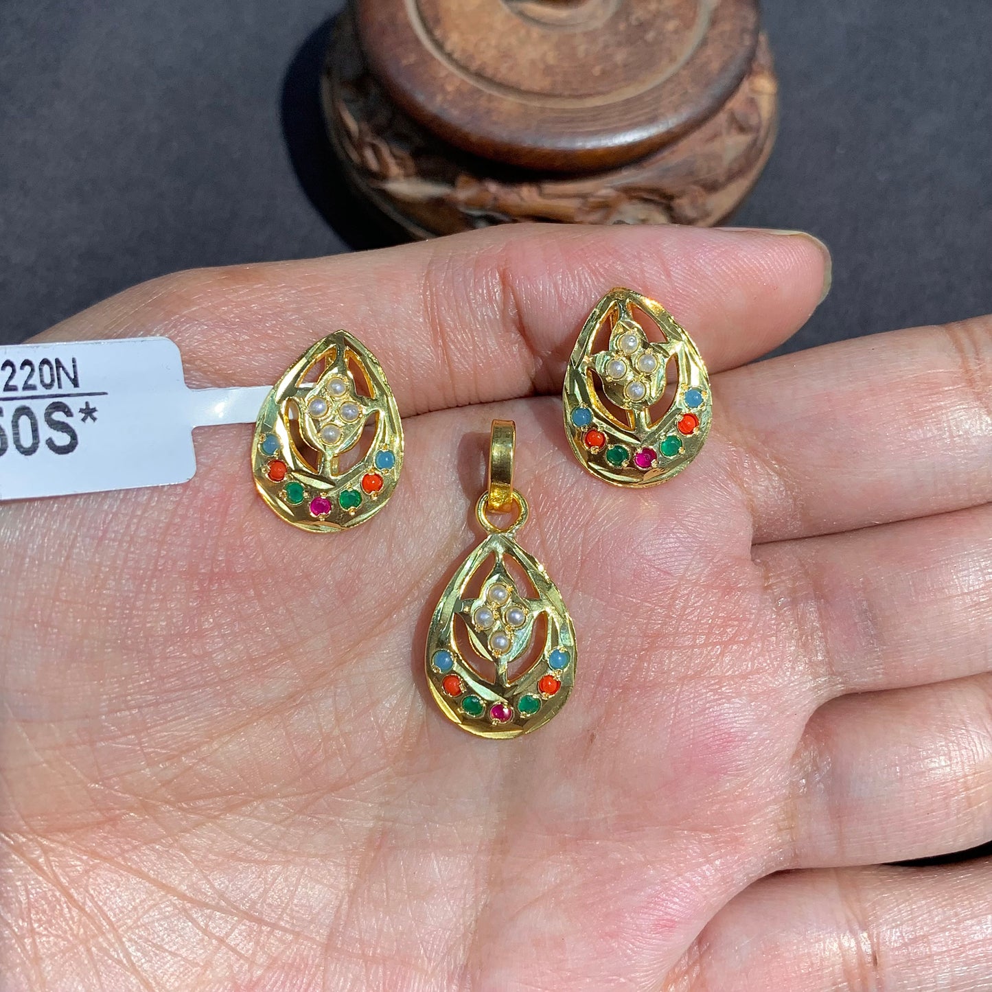 Jadau Pendant Set 4676544