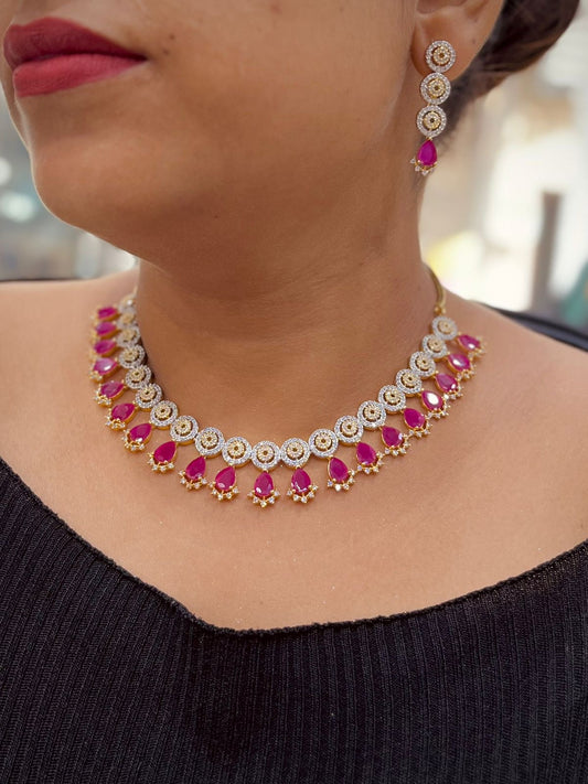 Zircon Necklace set 256789