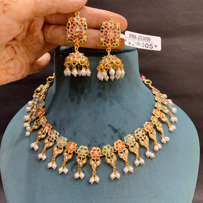 Jadau Necklace Set 57655