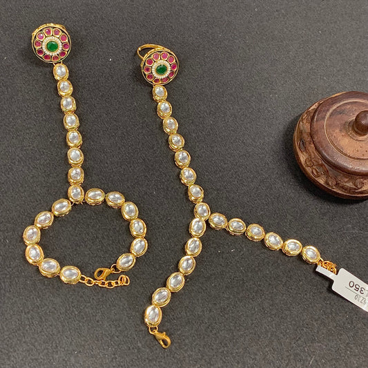 Kundan Hath Phool Rings 5455444
