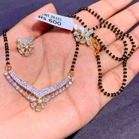 Zircon mangalsutra 3456666