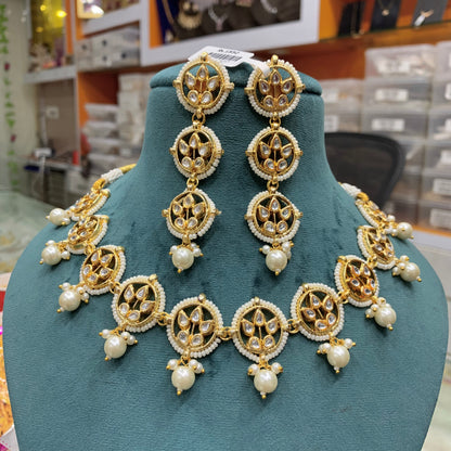 Kundan necklace set 826703