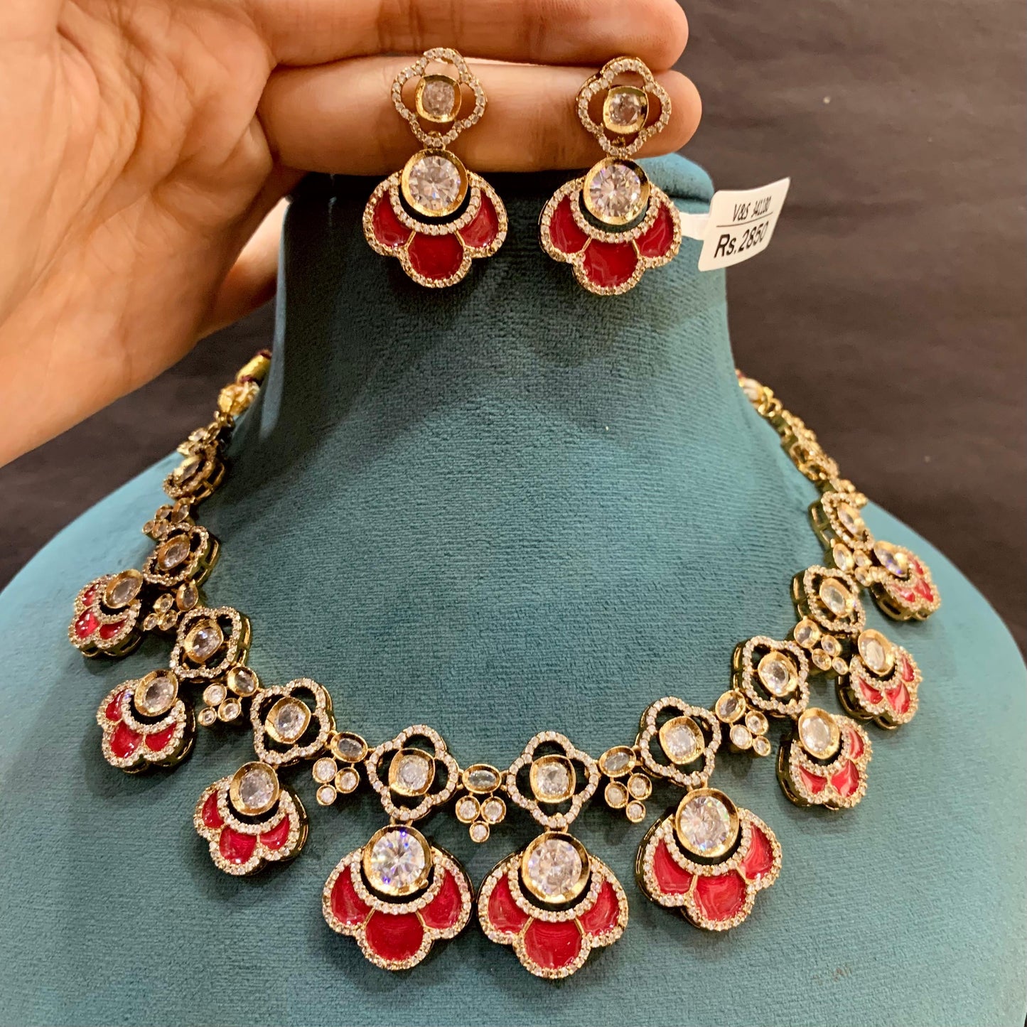 Kundan Necklace Set 45654