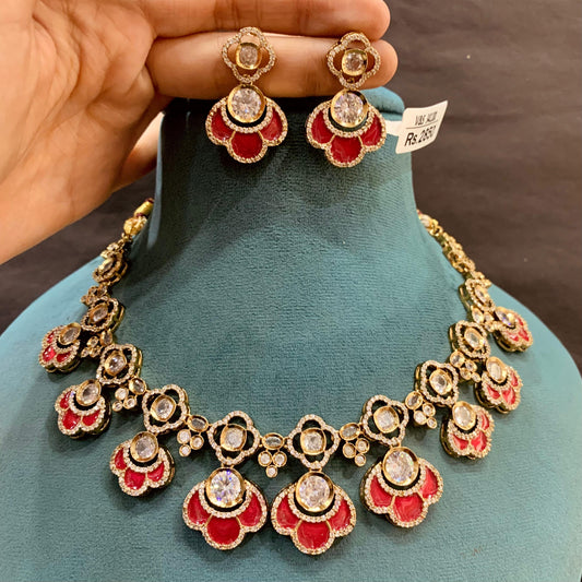 Kundan Necklace Set 45654