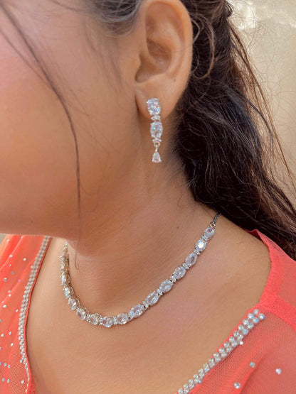 Zircon Necklace Set 333422 - Vijay & Sons
