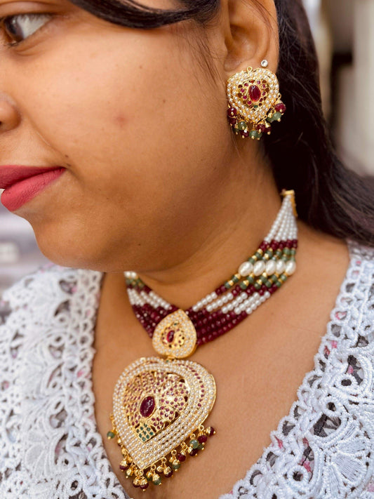 Jadau Necklace Set 8787462 - Vijay & Sons