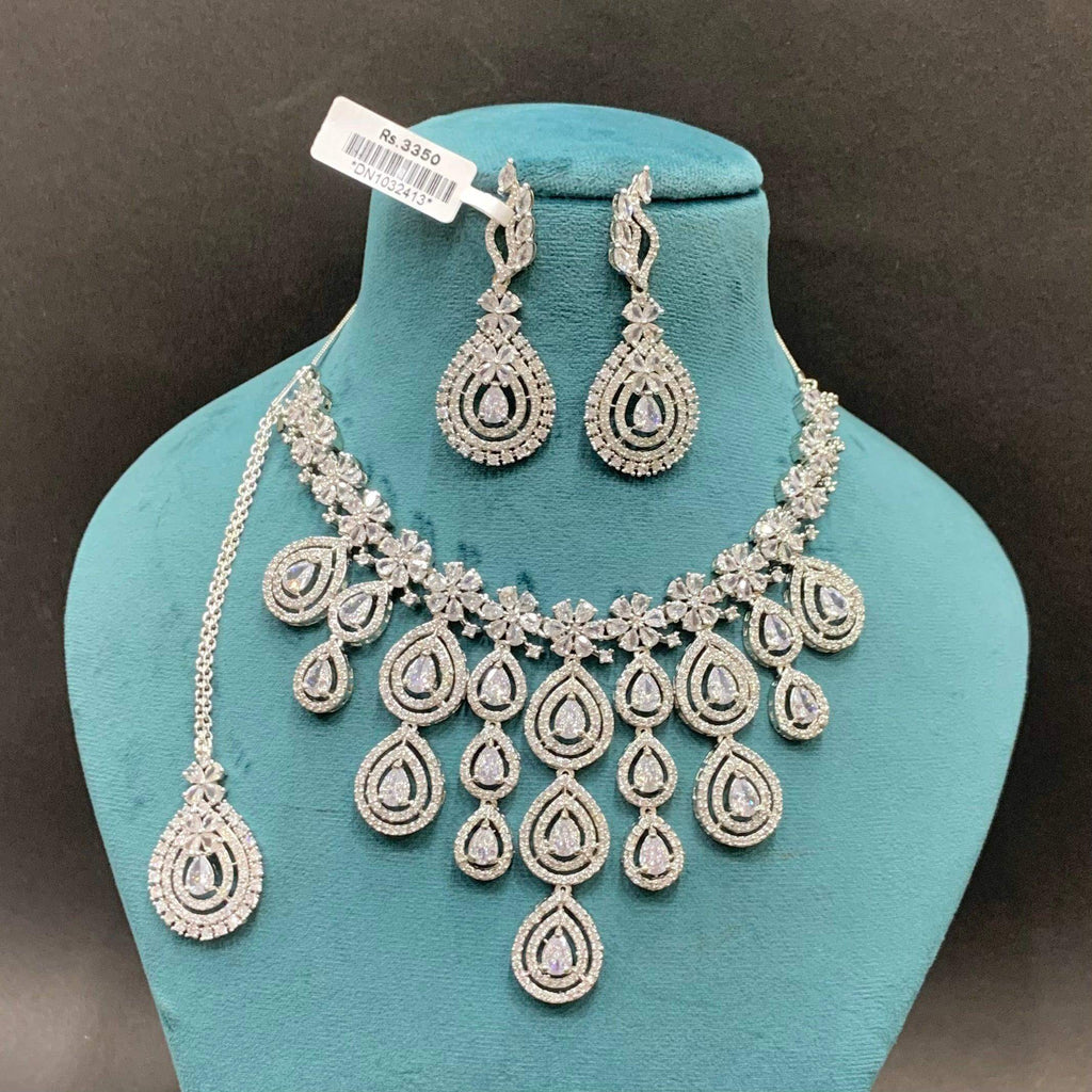 Zircon Necklace Set 753366 - Vijay & Sons
