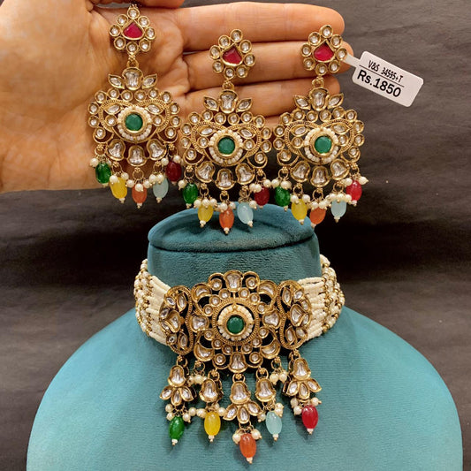 Kundan Necklace Set 57377