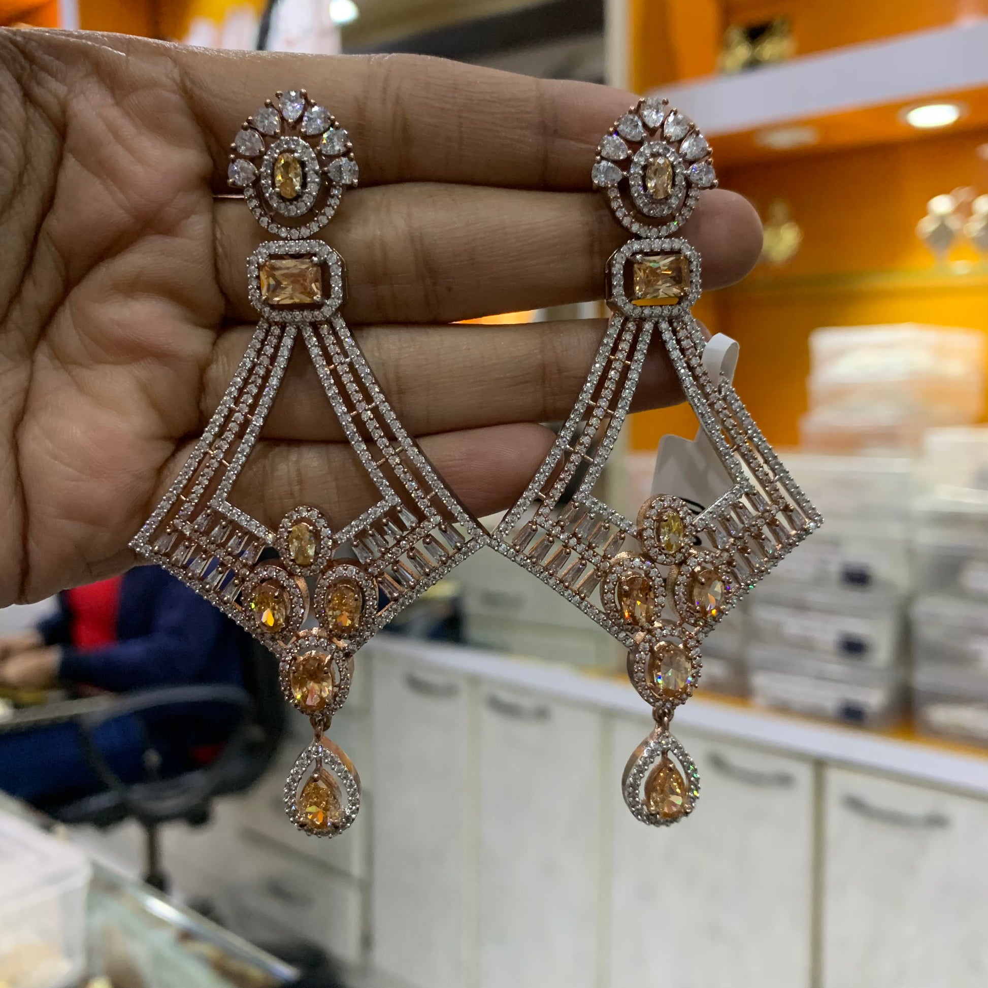 Traditional online moti earrings