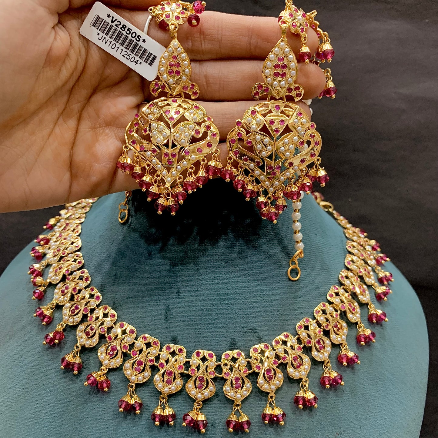 Jadau Necklace Set 527363