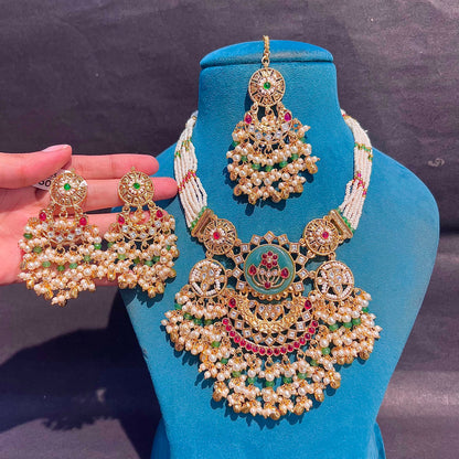 Kundan Necklace Set 86285