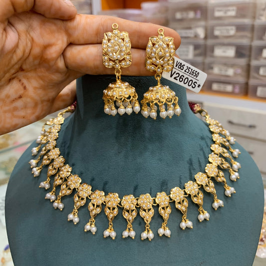 Jadau Necklace Set 57655