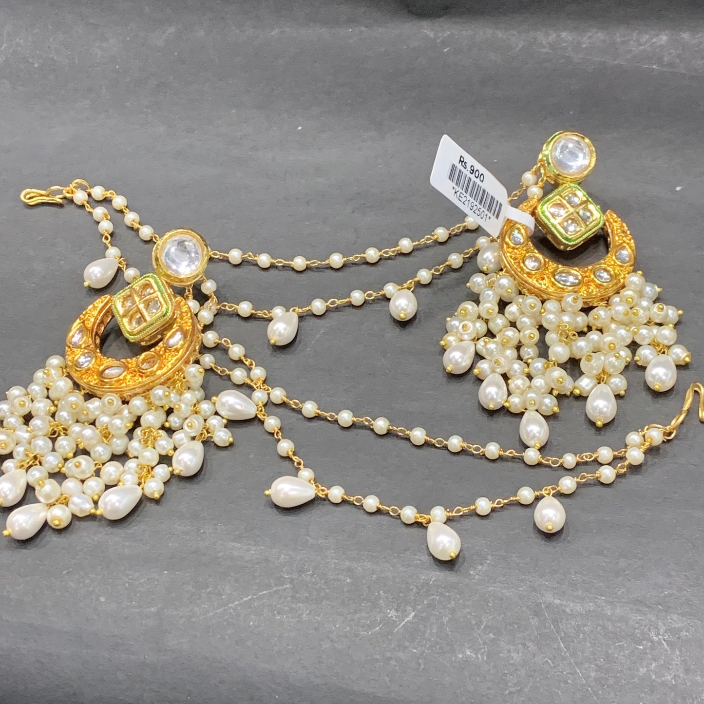 Kundan earrings 54436