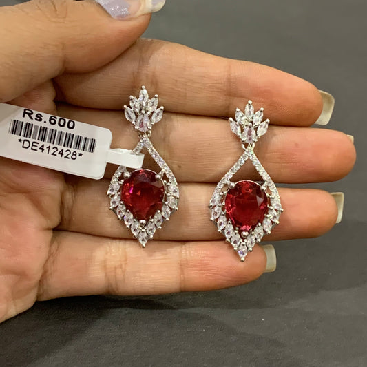 American Diamond Hanging Earrings