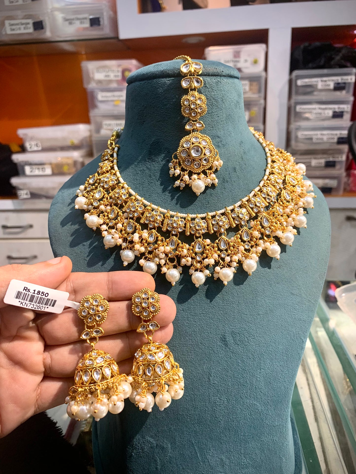 Kundan Necklace Set 39373