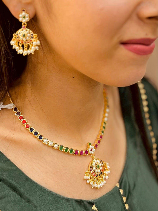 Jadau necklace set 3567864 - Vijay & Sons