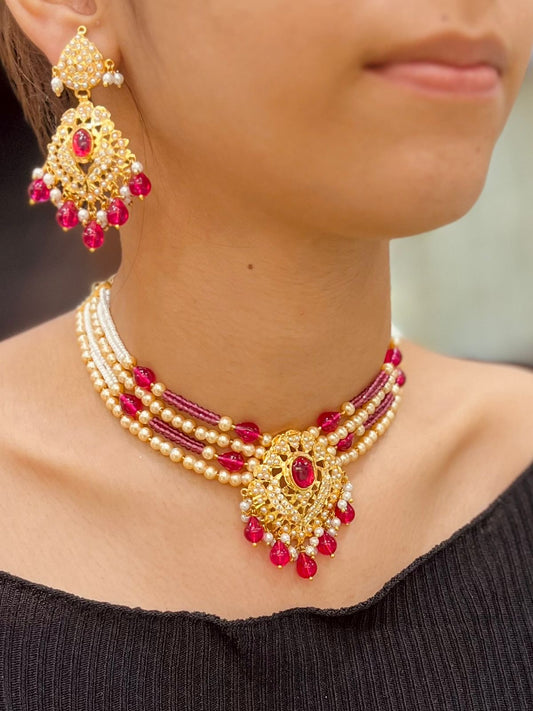 Jadau Necklace Set 67644