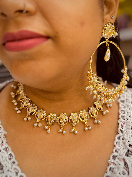 Jadau choker set 46753579 - Vijay & Sons
