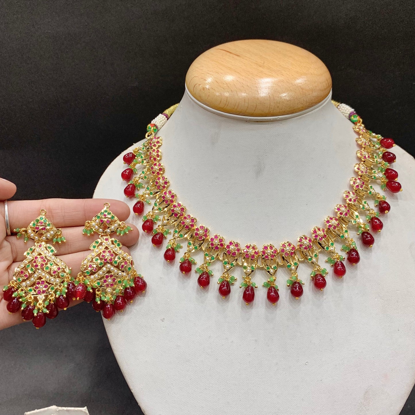 Jadau Necklace set 345586