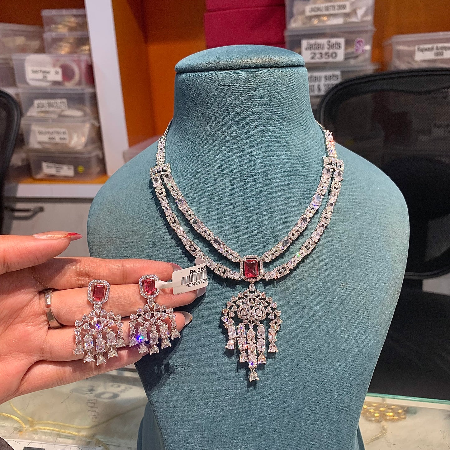 Zircon Necklace Set 829038