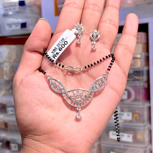 Zircon mangalsutra 34554