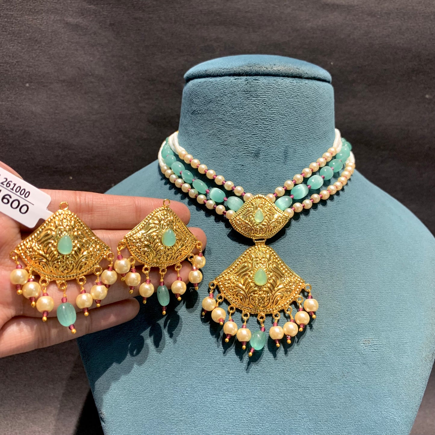 Gold Forming Necklace Set 514665