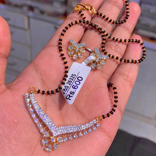 Zircon mangalsutra 3456666