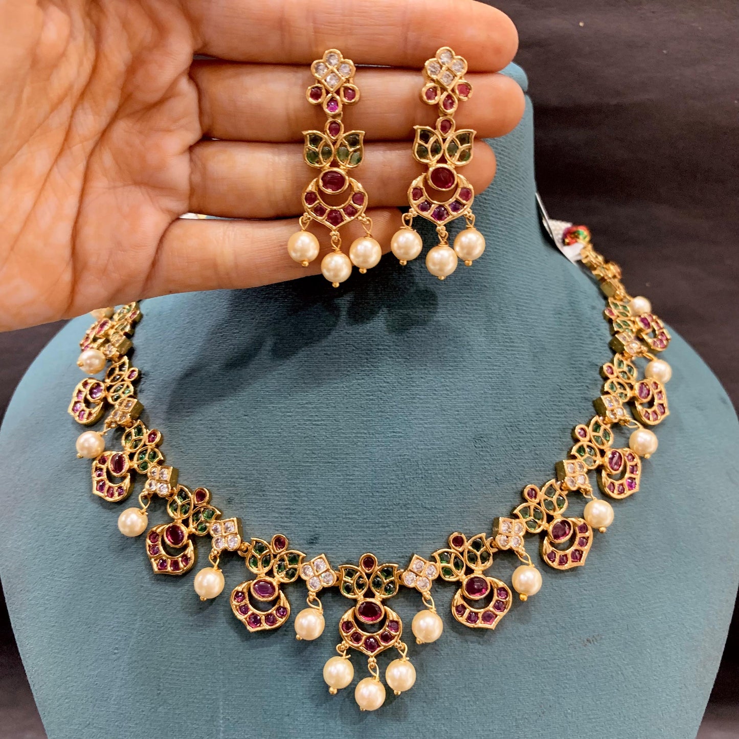 Jadau Necklace Sets 355443