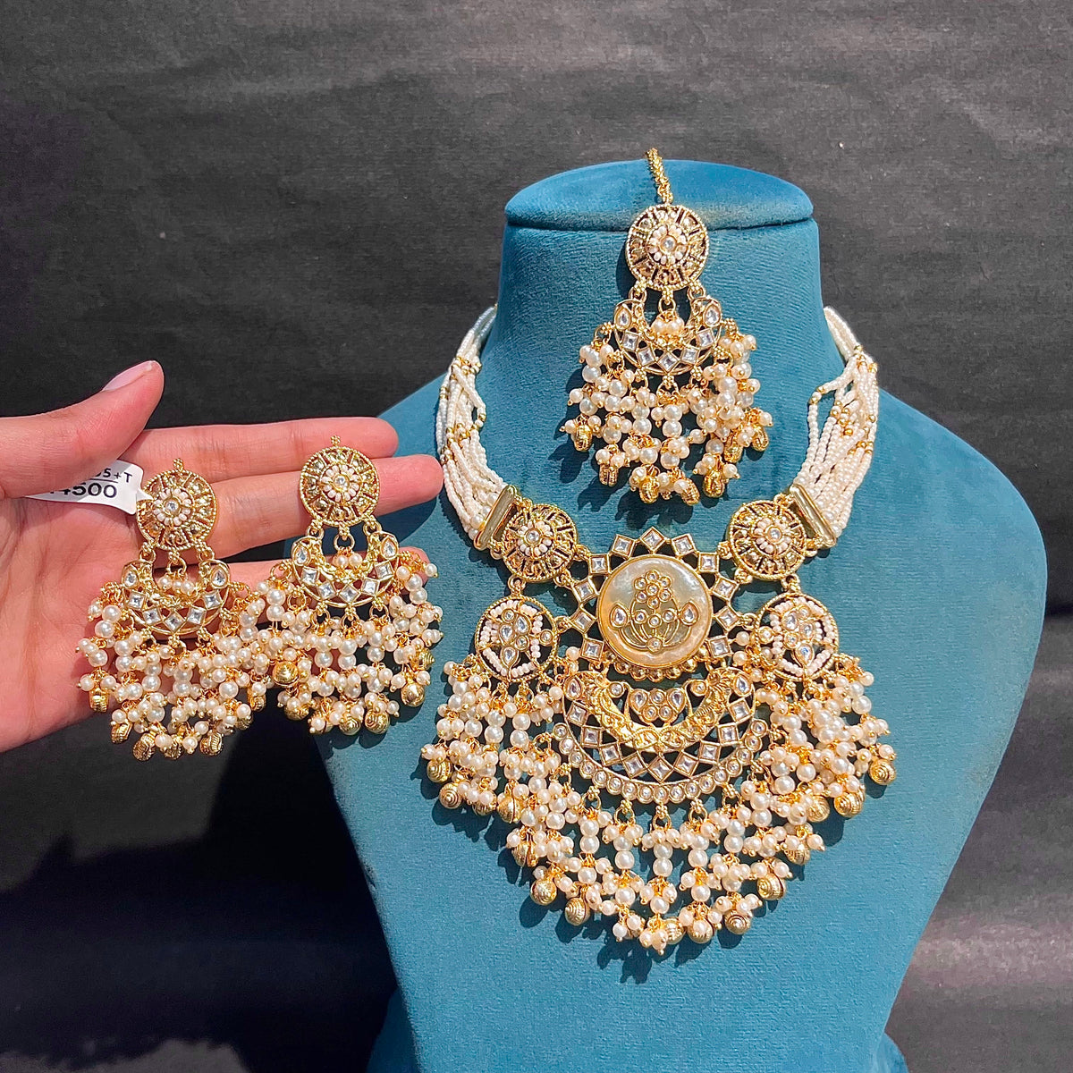 Kundan Necklace Set 86285