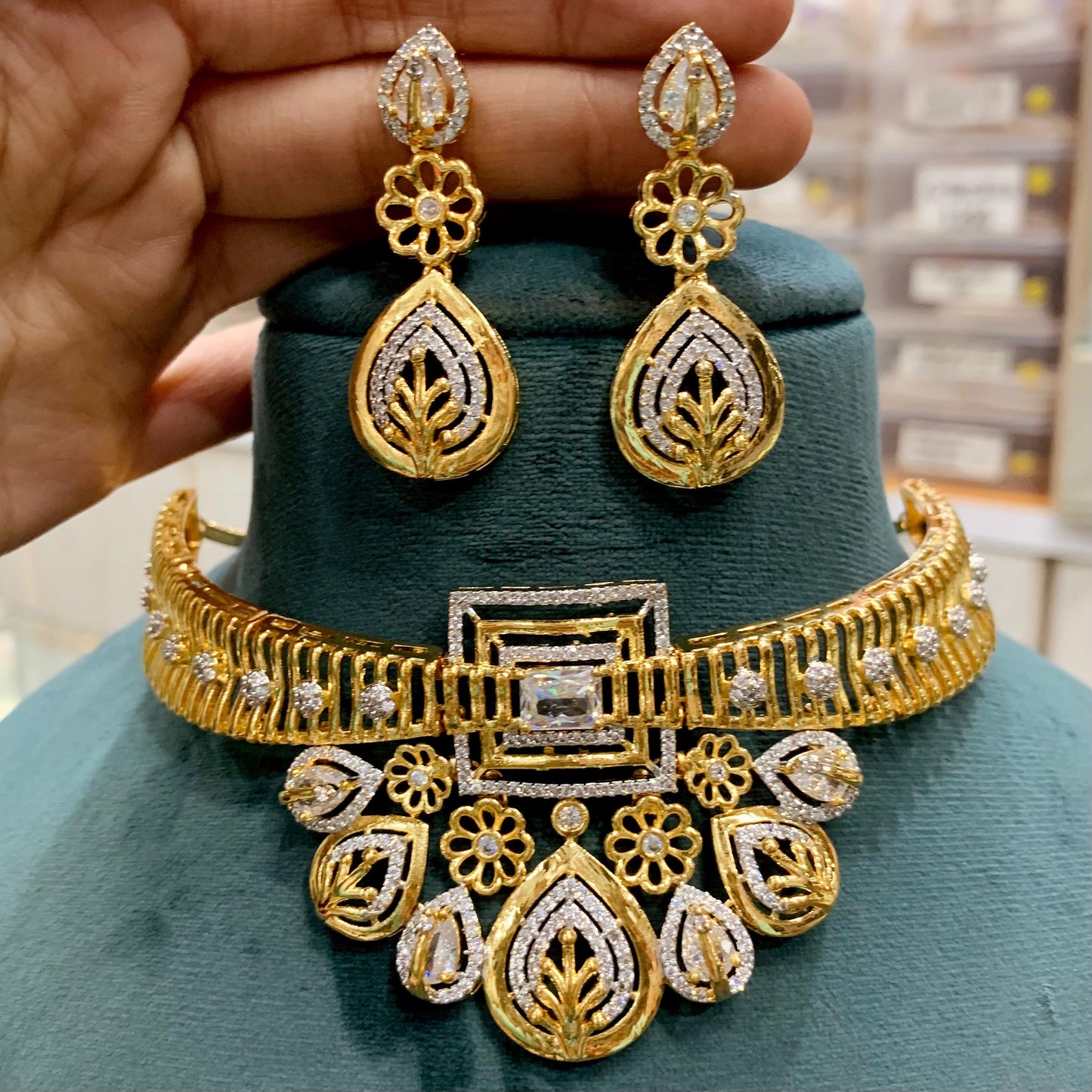 Zircon Necklace Set 41234555