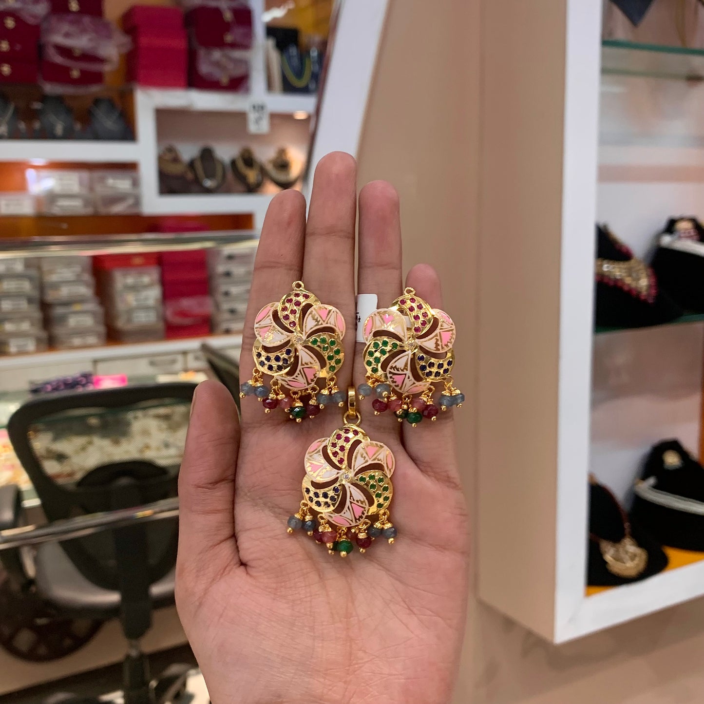 Jadau Pendant Set 4467666