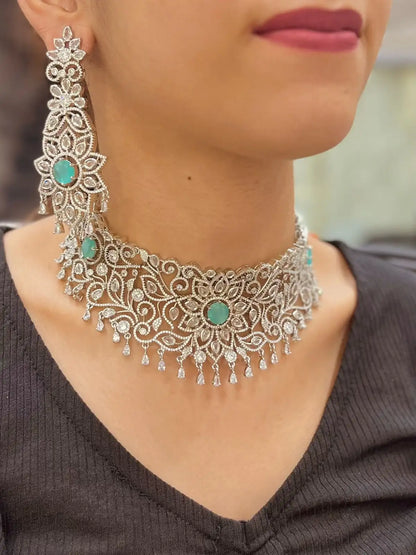 Zircon Necklace Set 98644