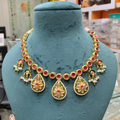 Kundan necklace set 427837446