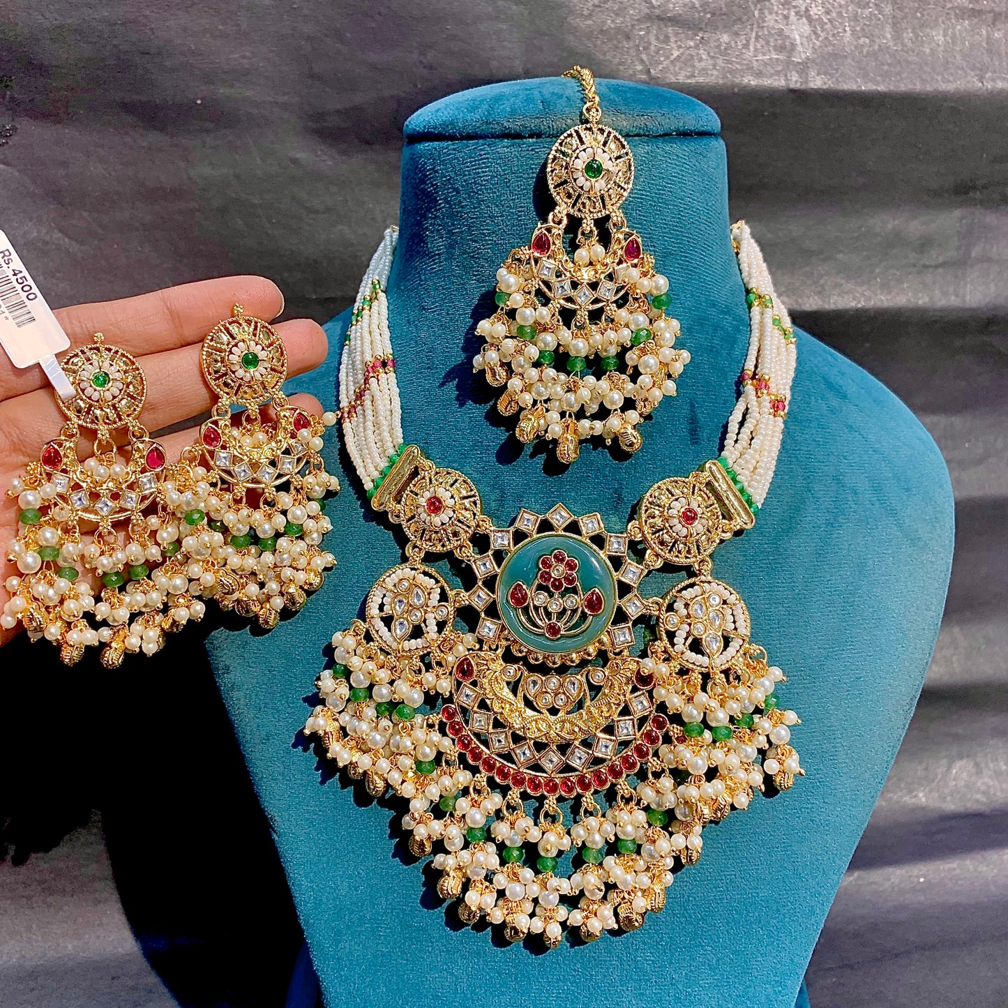 Kundan Necklace Set 966269