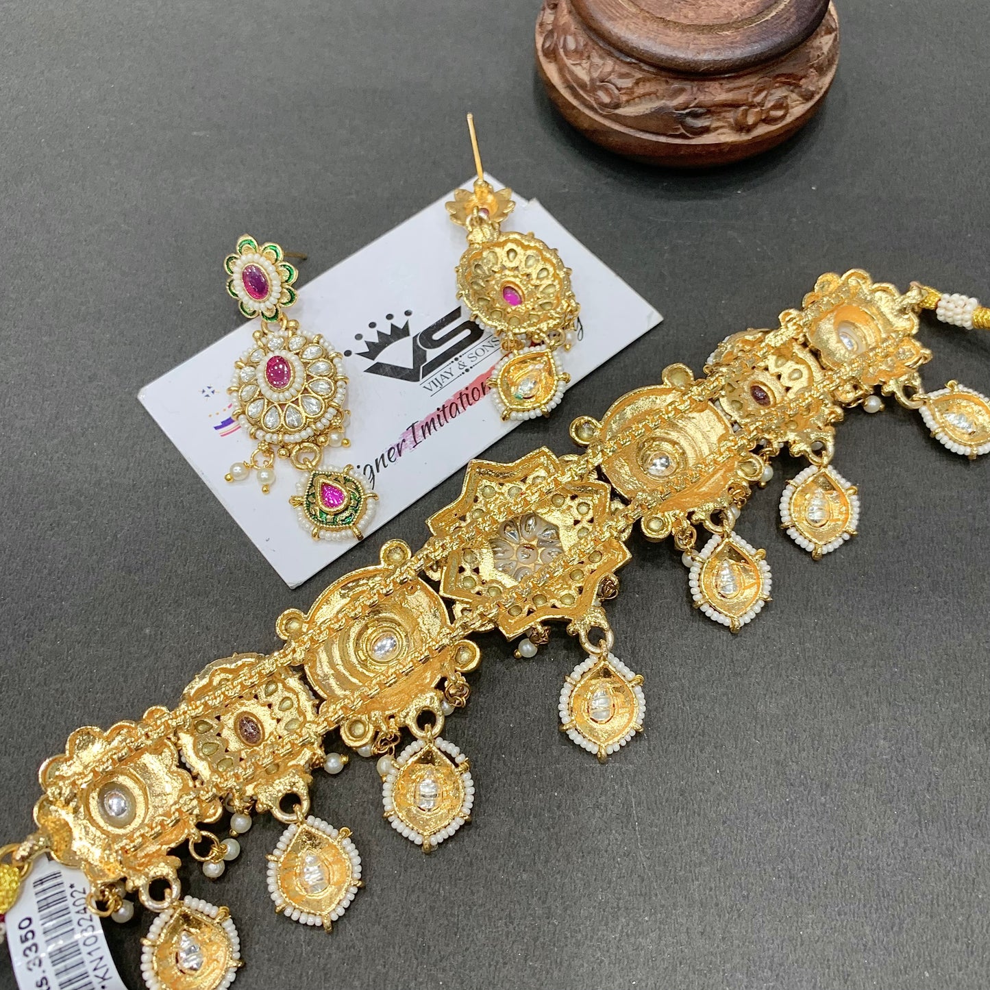 Kundan Necklace Set 355434