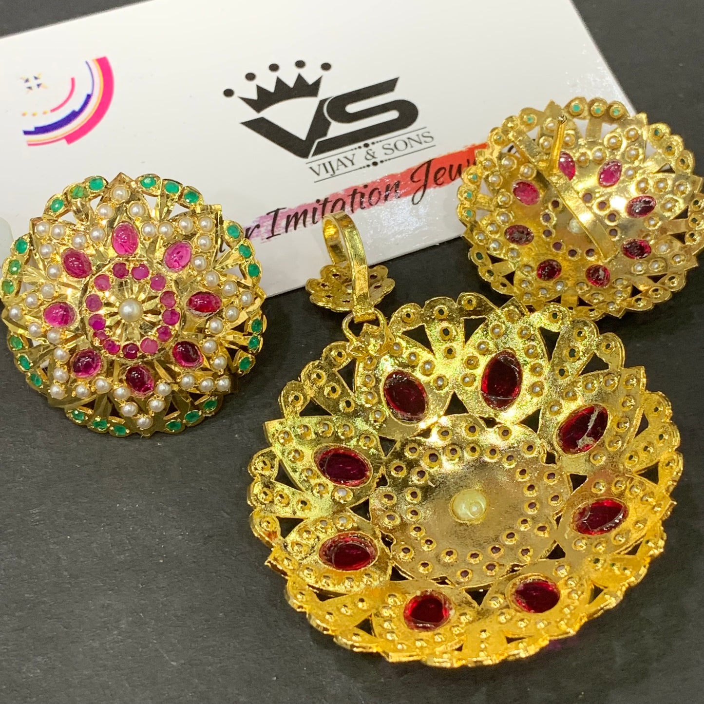 Jadau Pendant Set 57276