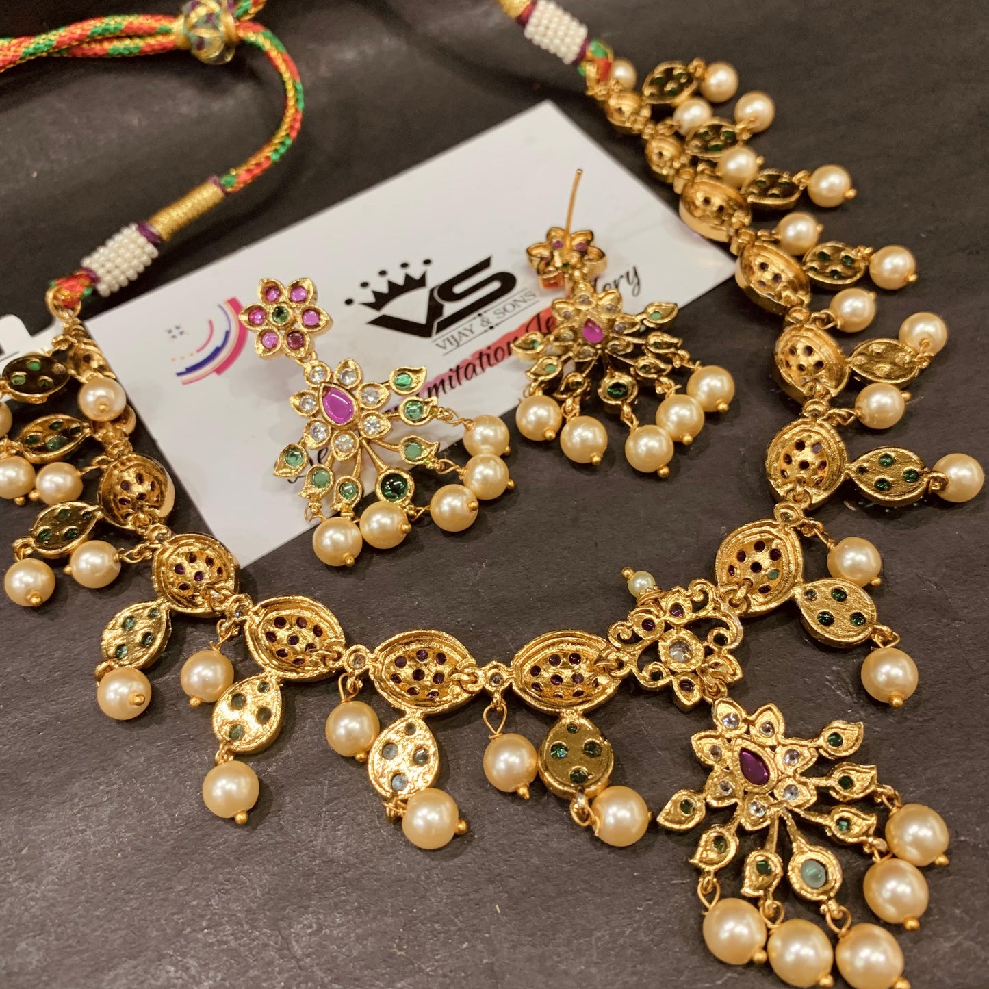 Jadau Necklace Sets 45554