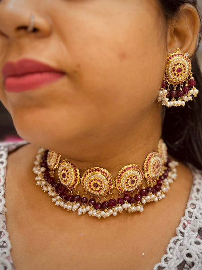 Jadau Necklace Set 586982 - Vijay & Sons