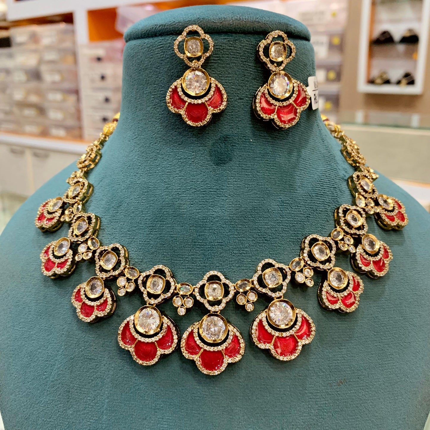Kundan Necklace Set 45654