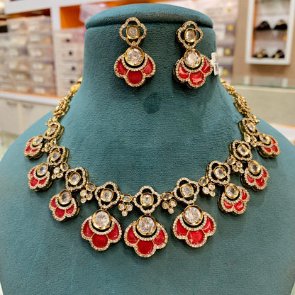 Kundan Necklace Set 45654