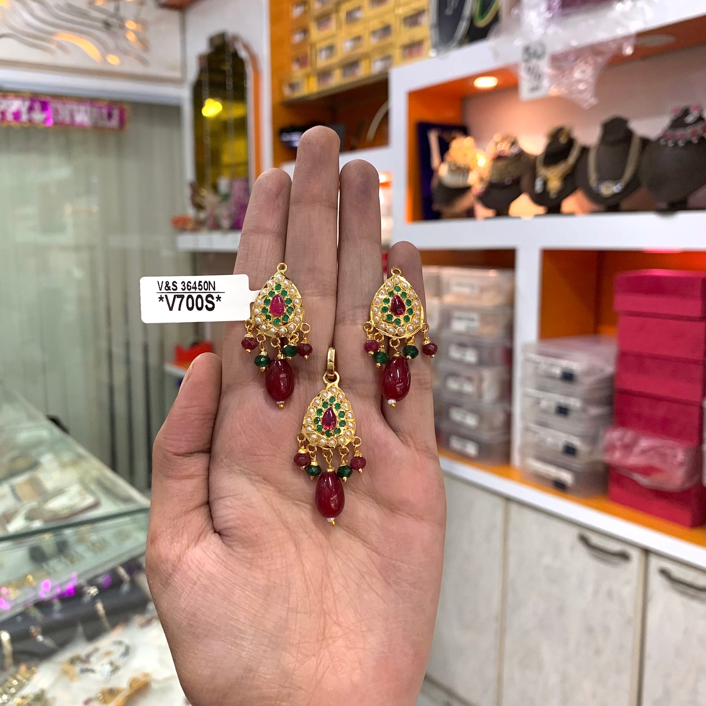 Jadau Pendant Set 562626