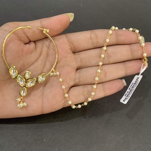 Gold plated Nath 66755 - Vijay & Sons