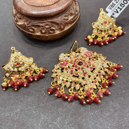 Jadau pendant sets 457754567 - Vijay & Sons