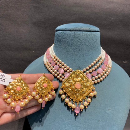 Gold Forming Necklace Set 517727