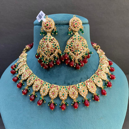 Jadau necklace set 86233