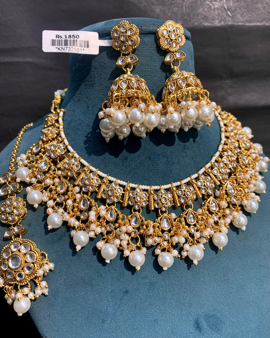 Kundan Necklace Set 39373