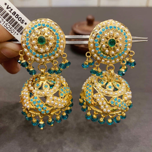 Jadau Earrings 46782 - Vijay & Sons