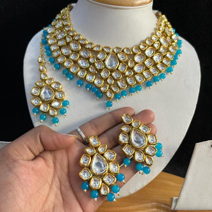 Kundan necklace set 78651245