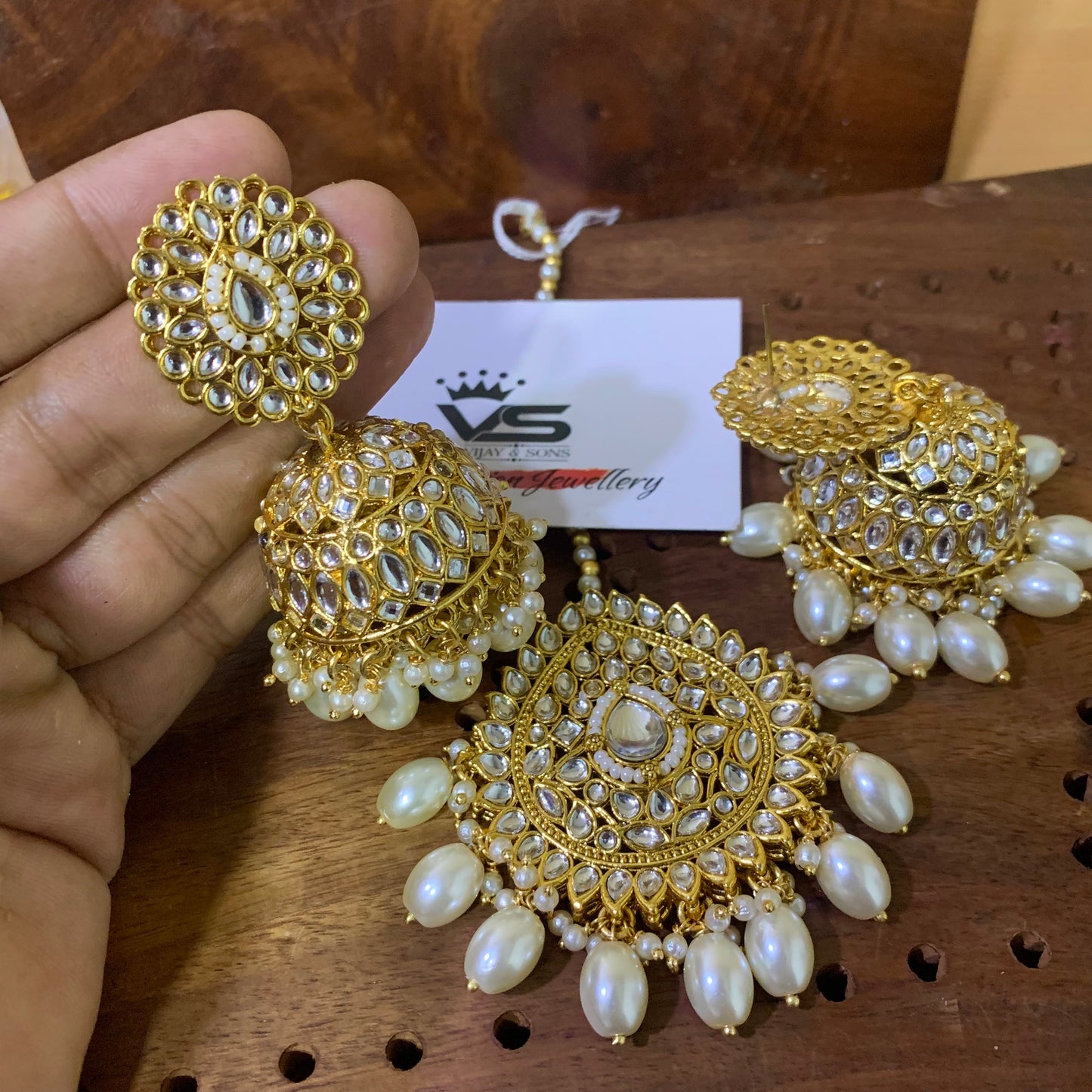 Kundan Tikka Earrings 848290