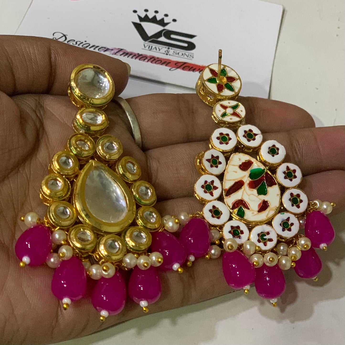 Kundan earrings 467656